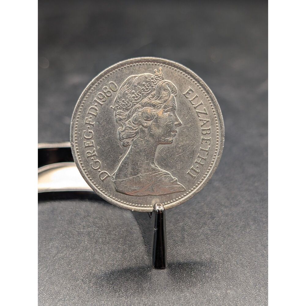 1980 UK 10 New Pence – Crowned Lion Early Decimal Coin – Circulated